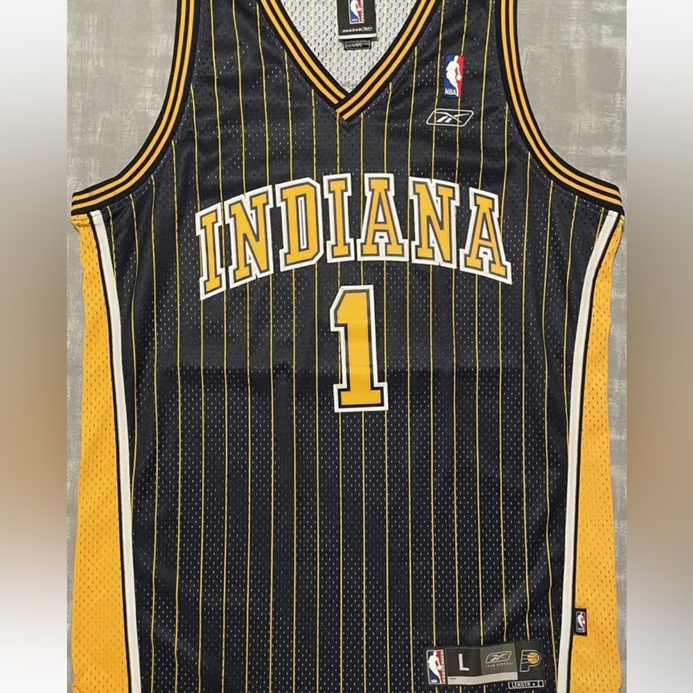 Vintage Reebok NBA Indiana Pacers Stephen Jackson Basketball Jersey.